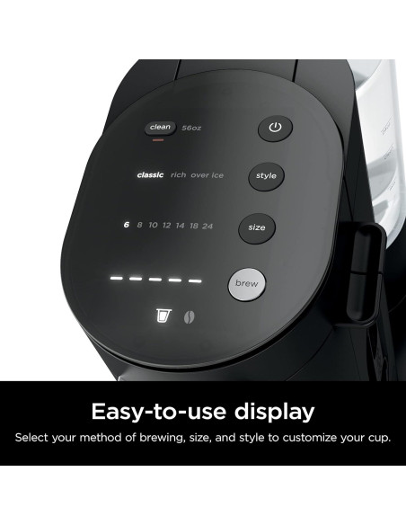 Cafetera Ninja PB040C de Un Solo Servidor 62oz, Negro