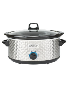 Cocina Lenta Brentwood Select 7 Cuartos Plata Ovalada