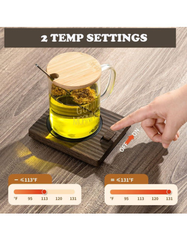 Calentador de Tazas Suntchen Ewarmer Rosa con 2 Temperaturas