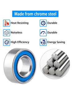 10 Rodamientos de Bolas MR84-2RS Doble Sello 4x8x3mm CrazyHobby 2