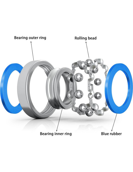 10 Rodamientos de Bolas MR84-2RS Doble Sello 4x8x3mm CrazyHobby