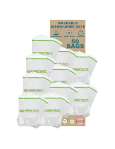 50 Bolsas Reutilizables Ziplock Smelly Proof XXL 2 Galones