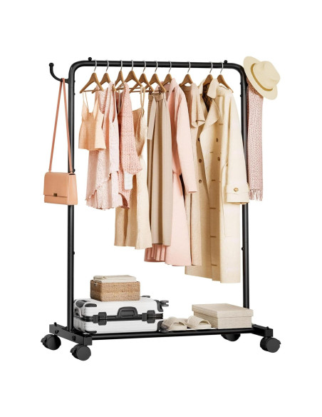 Perchero de Ropa Homde 81cm Alta Resistencia 54kg Negro