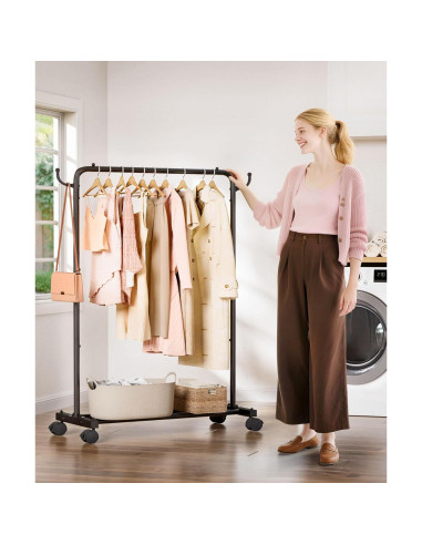 Perchero de Ropa Homde 81cm Alta Resistencia 54kg Negro