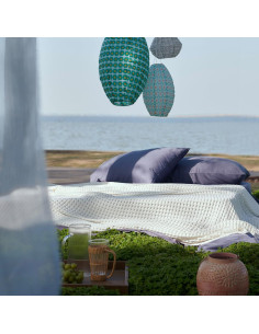 Manta Refrigerante King Bedsure Algodón y Bambú Marfil 264x229 cm 2