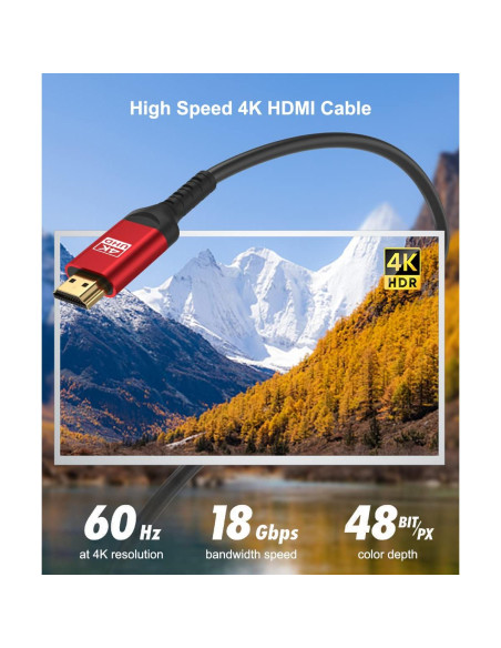 Cable HDMI 15.24 m ALLEASA Alta Velocidad 4K HDR CL3