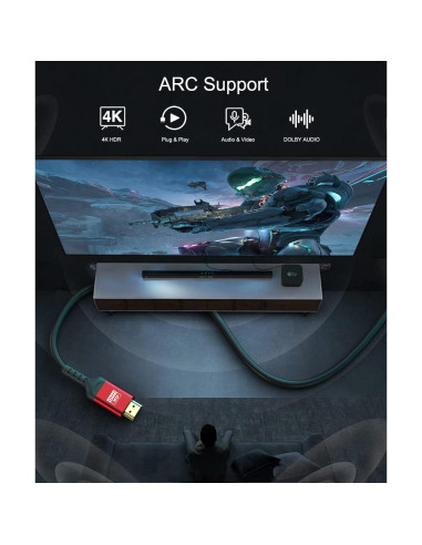 Cable HDMI 15.24 m ALLEASA Alta Velocidad 4K HDR CL3