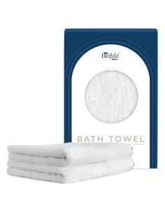Juego de Toallas de Baño Bio Bidet 100% Rayón, 2 Piezas, Blancas