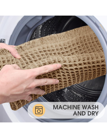 Juego de Alfombrillas de Baño IM HOME 3 Piezas Beige Antideslizante