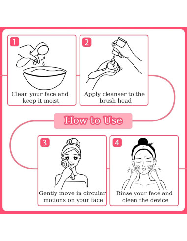 2 Cepillos Limpiadores de Poros Oruola de Silicona para Cara