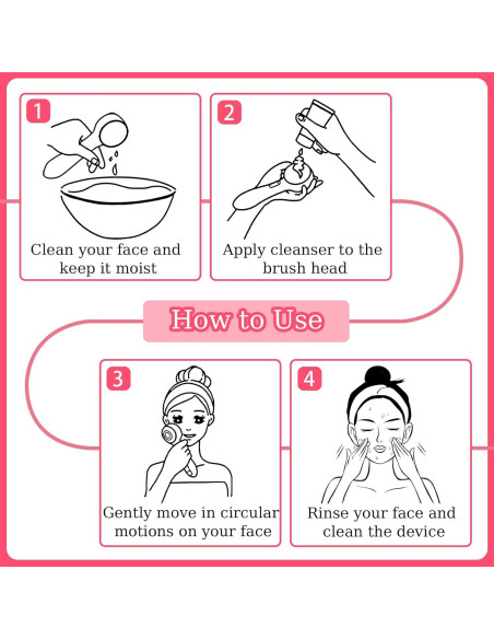 2 Cepillos Limpiadores de Poros Oruola de Silicona para Cara