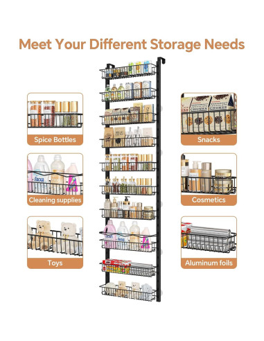 Organizador de despensa MIAOLI 10 niveles ajustable negro