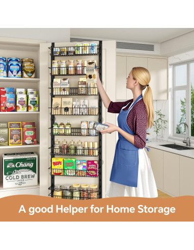 Organizador de despensa MIAOLI 10 niveles ajustable negro