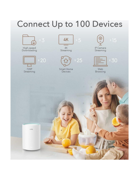 Cudy M1300 Sistema WiFi Mesh AC1200 Doble Banda 2-Pack