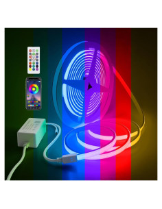 Tira LED COB RGB 6M Aclorol IP67 Control Remoto Música