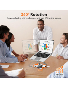 Soporte para Laptop TECKNET Ergonómico Plegable 10-17" Plata 2