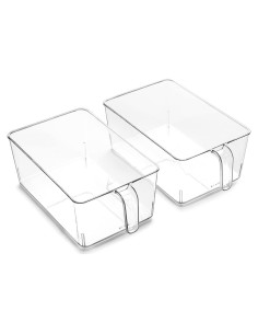 Contenedores de Almacenamiento BINO 2-Pack Medianos Transparentes