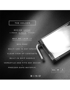 Contenedores de Almacenamiento BINO 2-Pack Medianos Transparentes 2