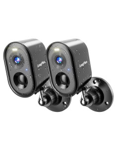 Cámaras de Seguridad Inalámbricas LongPlus 2K con AI - 2Pack