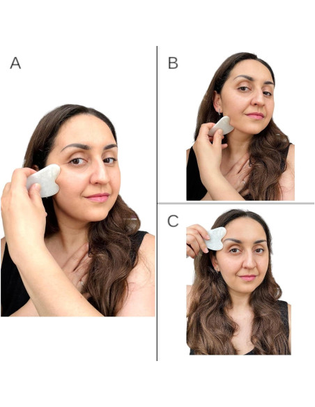 Rodillo de Jade Blanco LAMA 2 en 1 y Gua Sha Facial Antiarrugas Rodillo de Jade Blanco LAMA 2 en 1 y Gua Sha Facial Antiarrugas