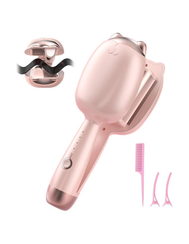 Ondulador de Cabello Iónico Rovy 32 mm Rosa, 4 Temperaturas