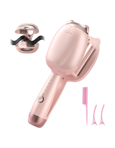 Ondulador de Cabello Iónico Rovy 32 mm Rosa, 4 Temperaturas