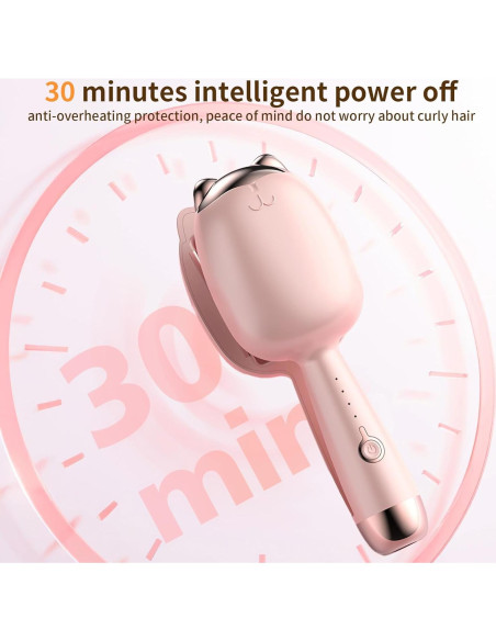 Ondulador de Cabello Iónico Rovy 32 mm Rosa, 4 Temperaturas