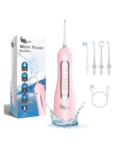 Irrigador bucal inalámbrico JNGOODS M159-Pro 300ml IPX7 Rosa