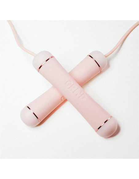 Cuerda de Salto Ajustable GRIND Rosa - Sin Enredos y Ergonómica