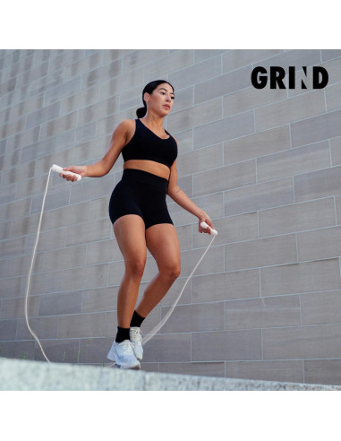 Cuerda de Salto Ajustable GRIND Rosa - Sin Enredos y Ergonómica