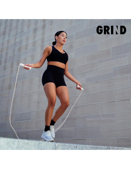 Cuerda de Salto Ajustable GRIND Rosa - Sin Enredos y Ergonómica
