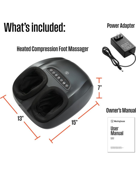 Masajeador de pies Westinghouse WES42-5318 con calor y compresión