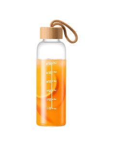 Botella de Agua de Vidrio 500ml Baalaka con Marcador de Tiempo