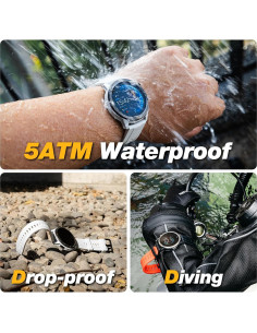 Reloj Inteligente GPS AGM Legion, 5ATM, Pantalla AMOLED 1.43" 2