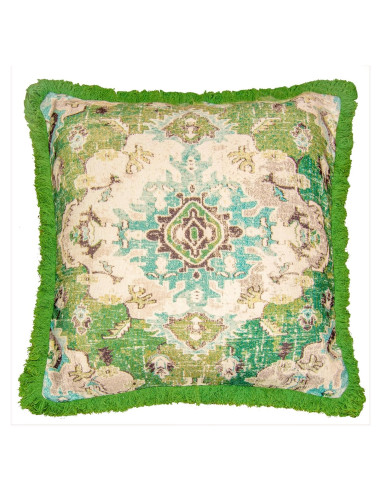 Funda de Almohada Cuadrada 66cm Mandala Life ART Algodón Verde