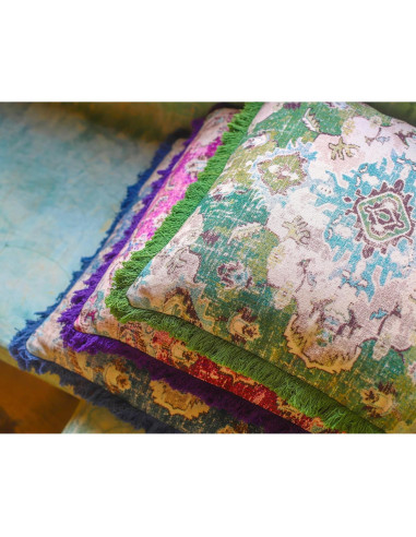 Funda de Almohada Cuadrada 66cm Mandala Life ART Algodón Verde