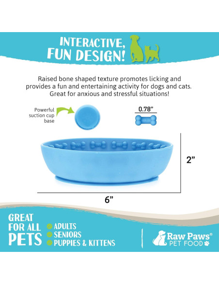 Alfombrilla de Lamer para Perros Raw Paws 15cm - Distracción y Alimentación Lenta