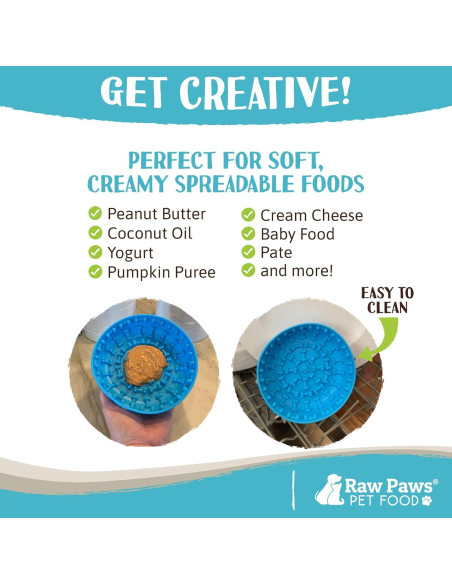 Alfombrilla de Lamer para Perros Raw Paws 15cm - Distracción y Alimentación Lenta