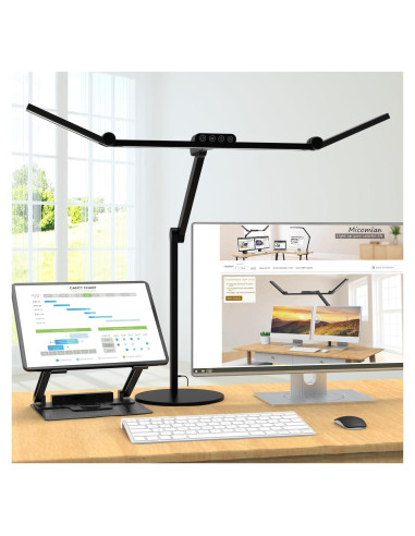 Lámpara de Escritorio LED Micomlan 24W Ajustable con Base