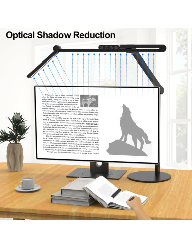 Lámpara de Escritorio LED Micomlan 24W Ajustable con Base