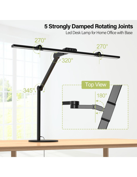 Lámpara de Escritorio LED Micomlan 24W Ajustable con Base