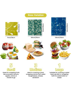 Paquete de 9 Envolturas de Cera de Abeja Ever On Top! 19.6x11 cm 2