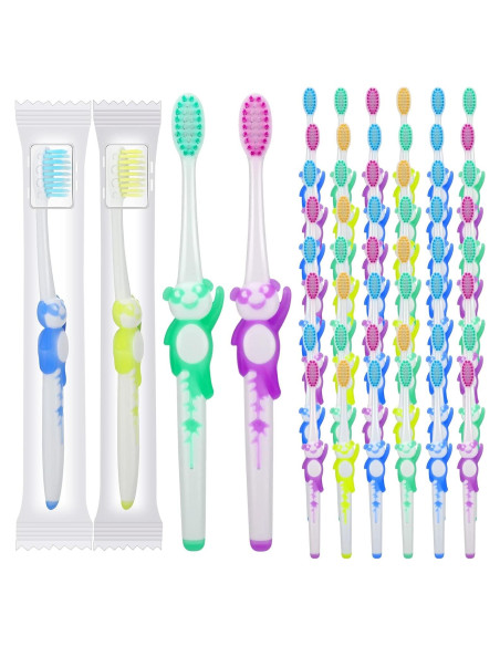 Bokon Cepillos de Dientes para Niños 300 Pcs Suaves Panda