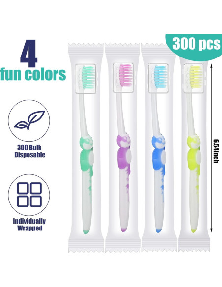 Bokon Cepillos de Dientes para Niños 300 Pcs Suaves Panda