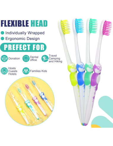 Bokon Cepillos de Dientes para Niños 300 Pcs Suaves Panda