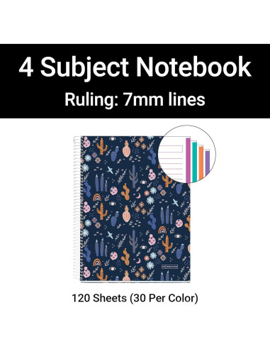 Cuaderno MiquelRius 4 Asignaturas 11x21.6cm 120 Hojas Rayadas
