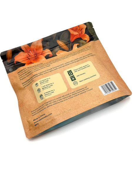 Hojas de Detergente para Ropa SIPA - 30 Hojas, Aroma Lirio