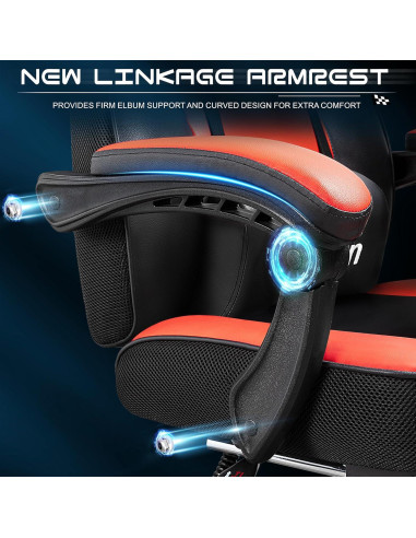 Silla de Juego Meilocar con Reposapiés y Masaje 150kg