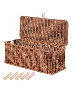 Caja de Gestión de Cables Brownlily Rattan 40x16 cm