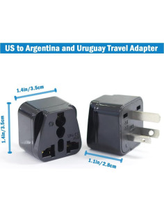 Adaptador de viaje YIHUA 2 en 1 para Argentina y Uruguay 2